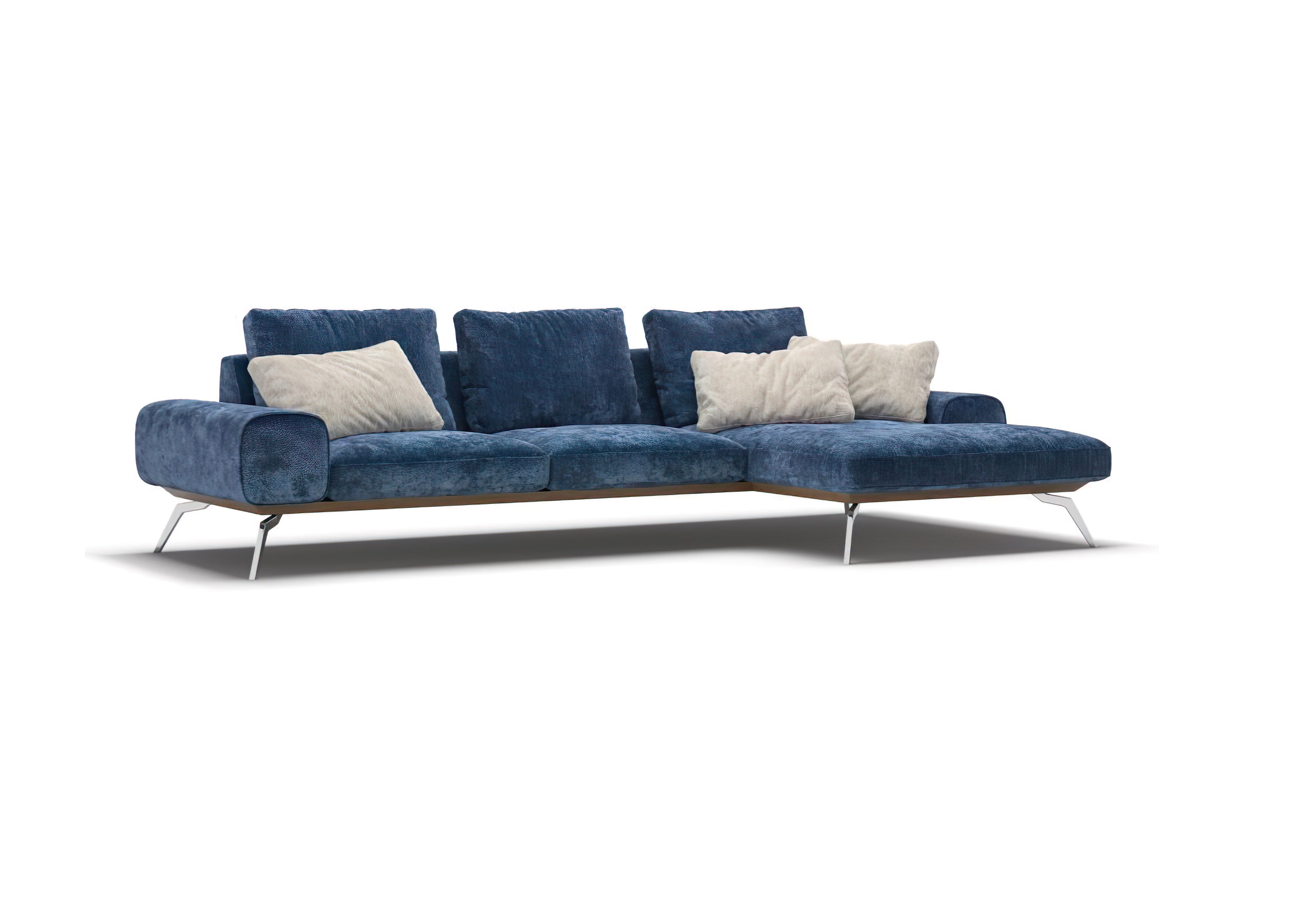 Corner sofa with chaise longue LINDA