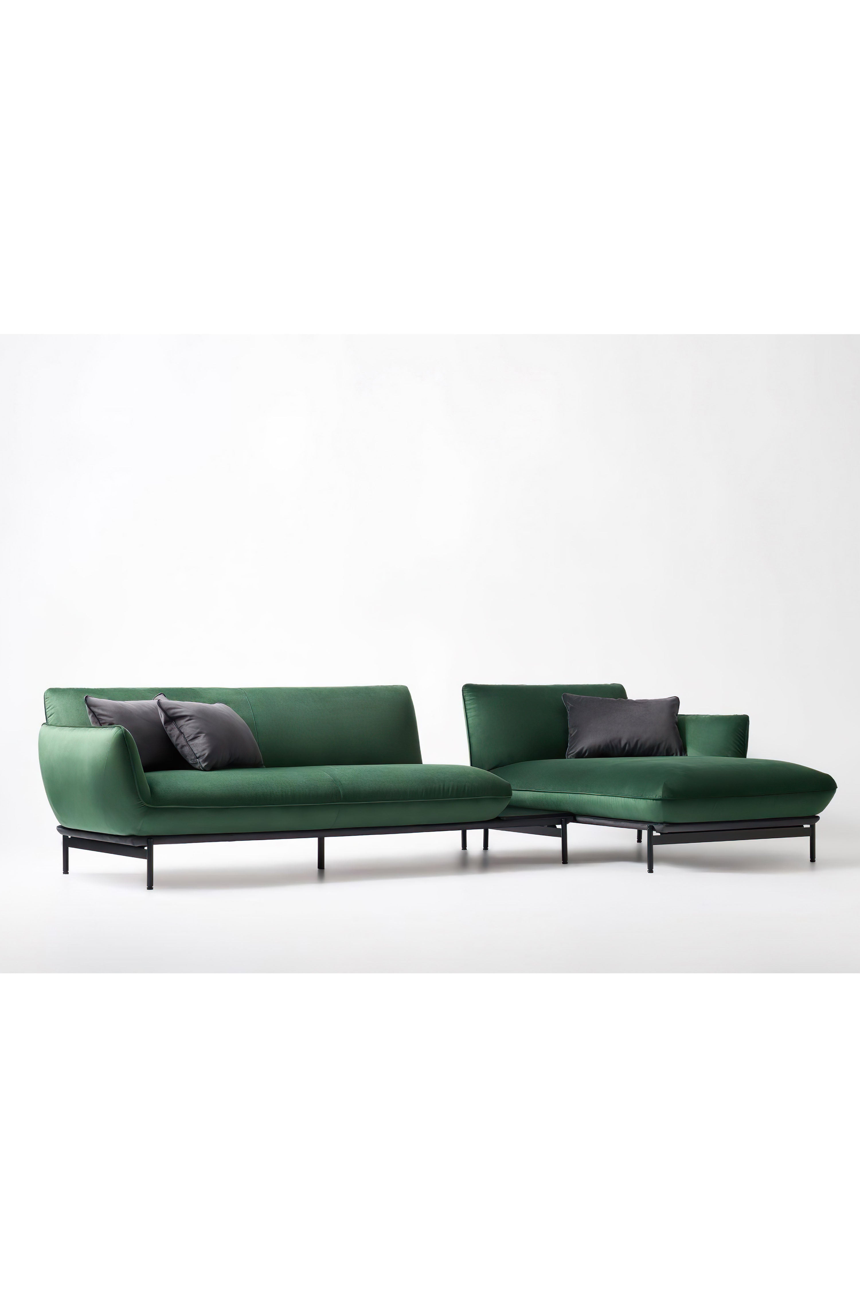 Three-seater sofa with table LOTUS