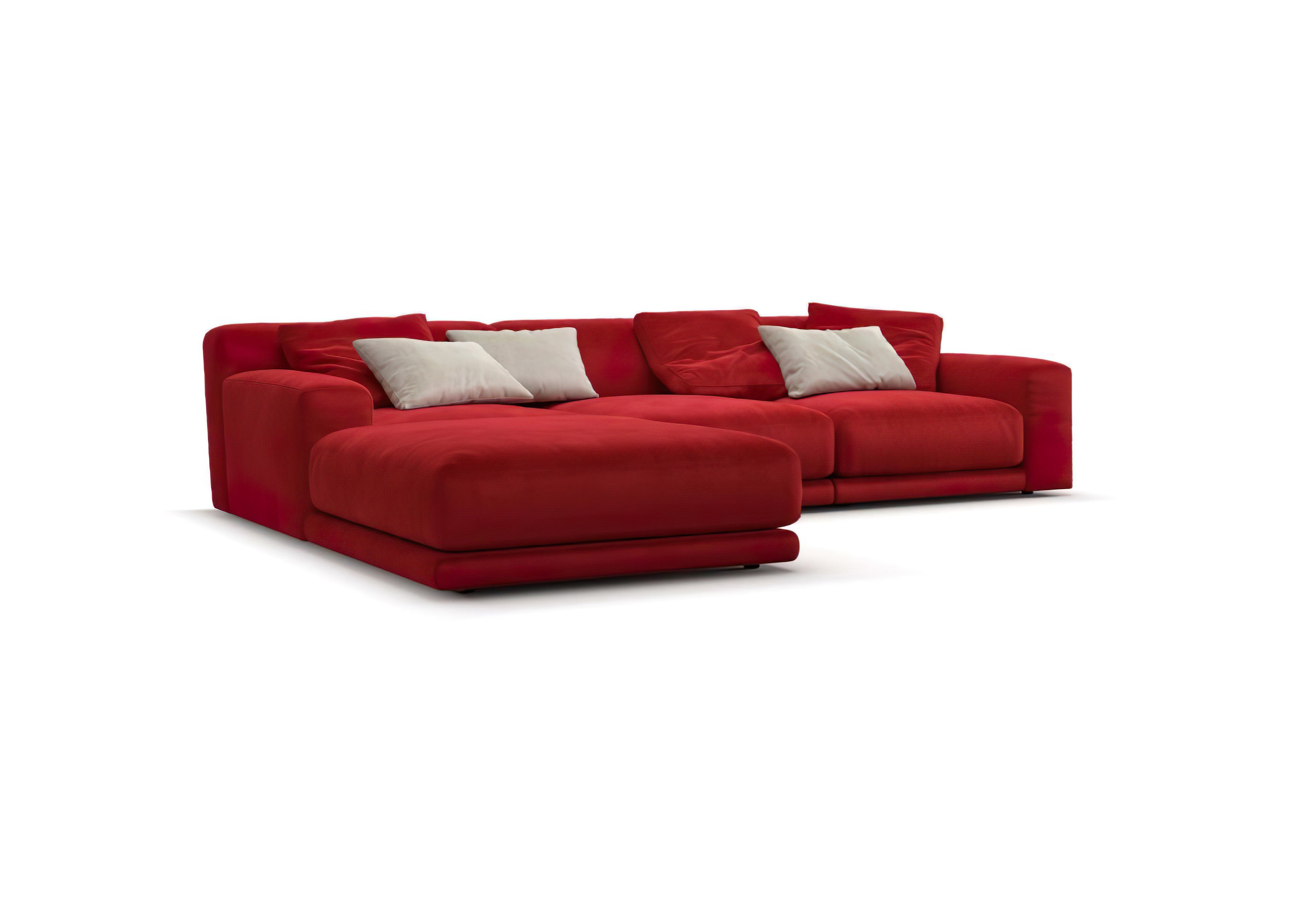 Corner sofa with pouf TUTTO