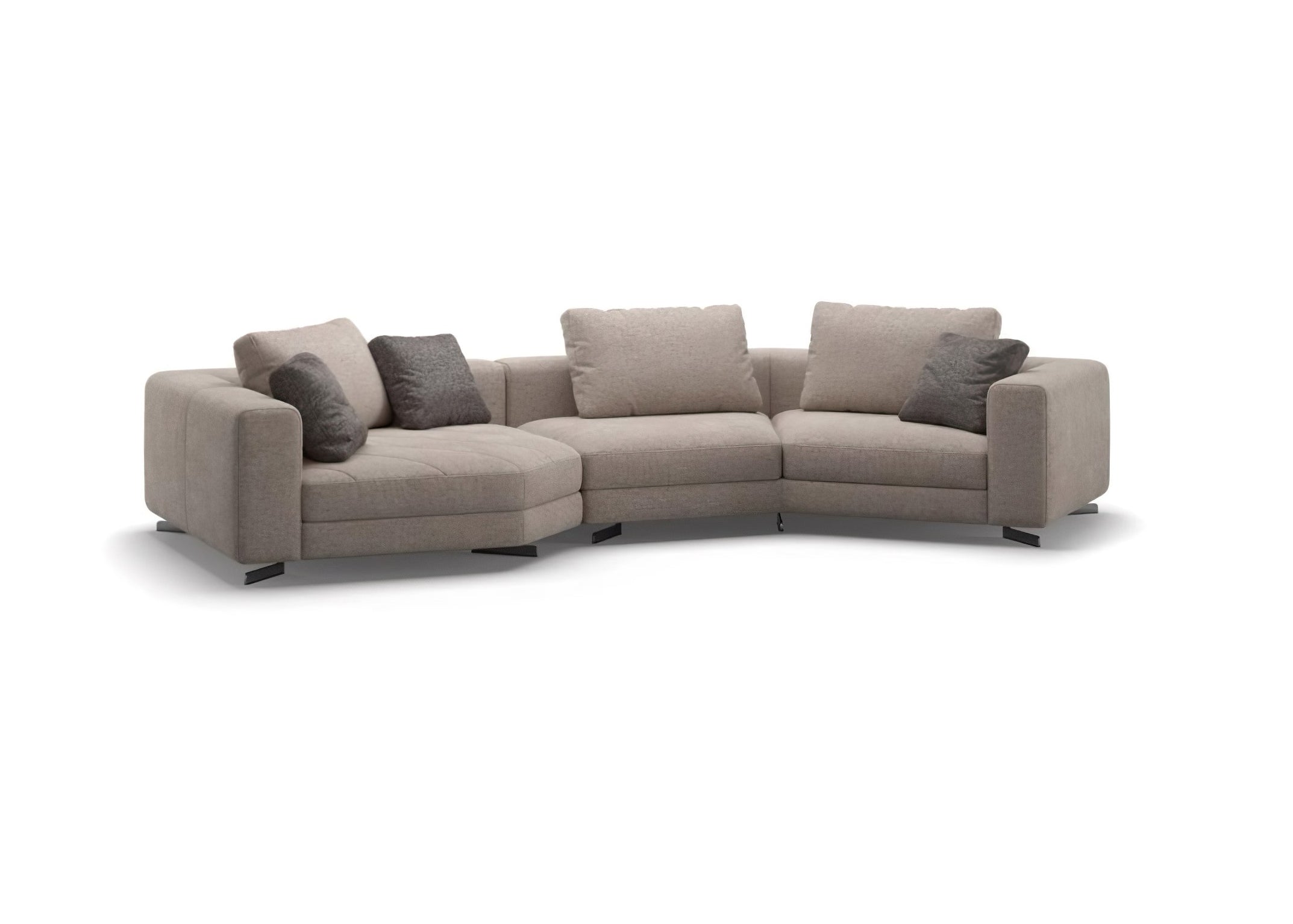 Three-seater curved sofa COIN