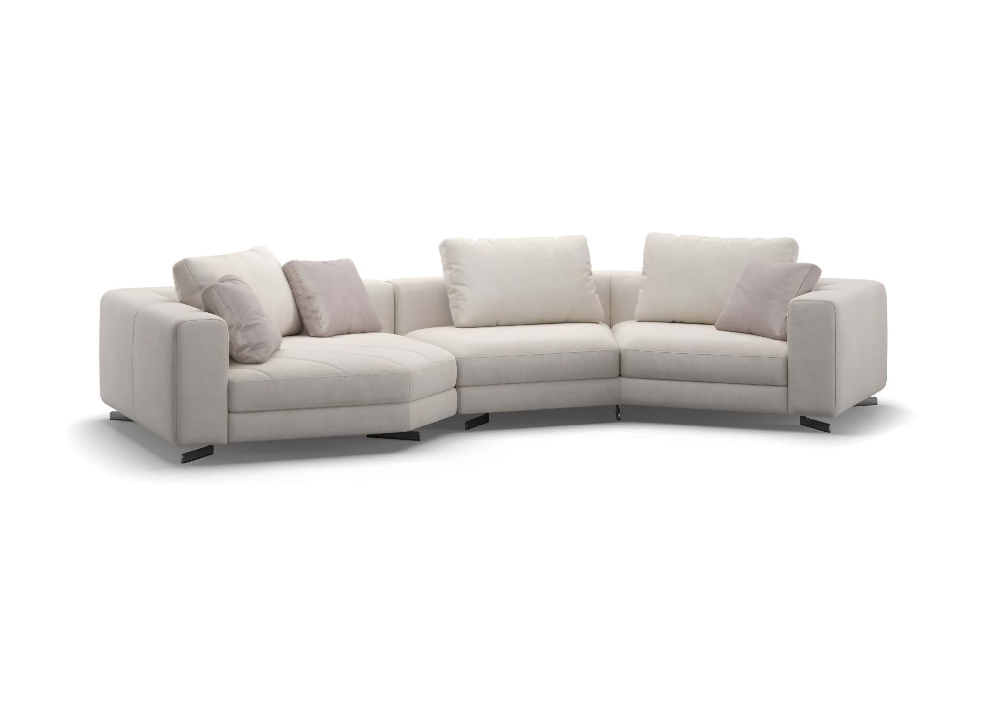 Three-seater curved sofa COIN