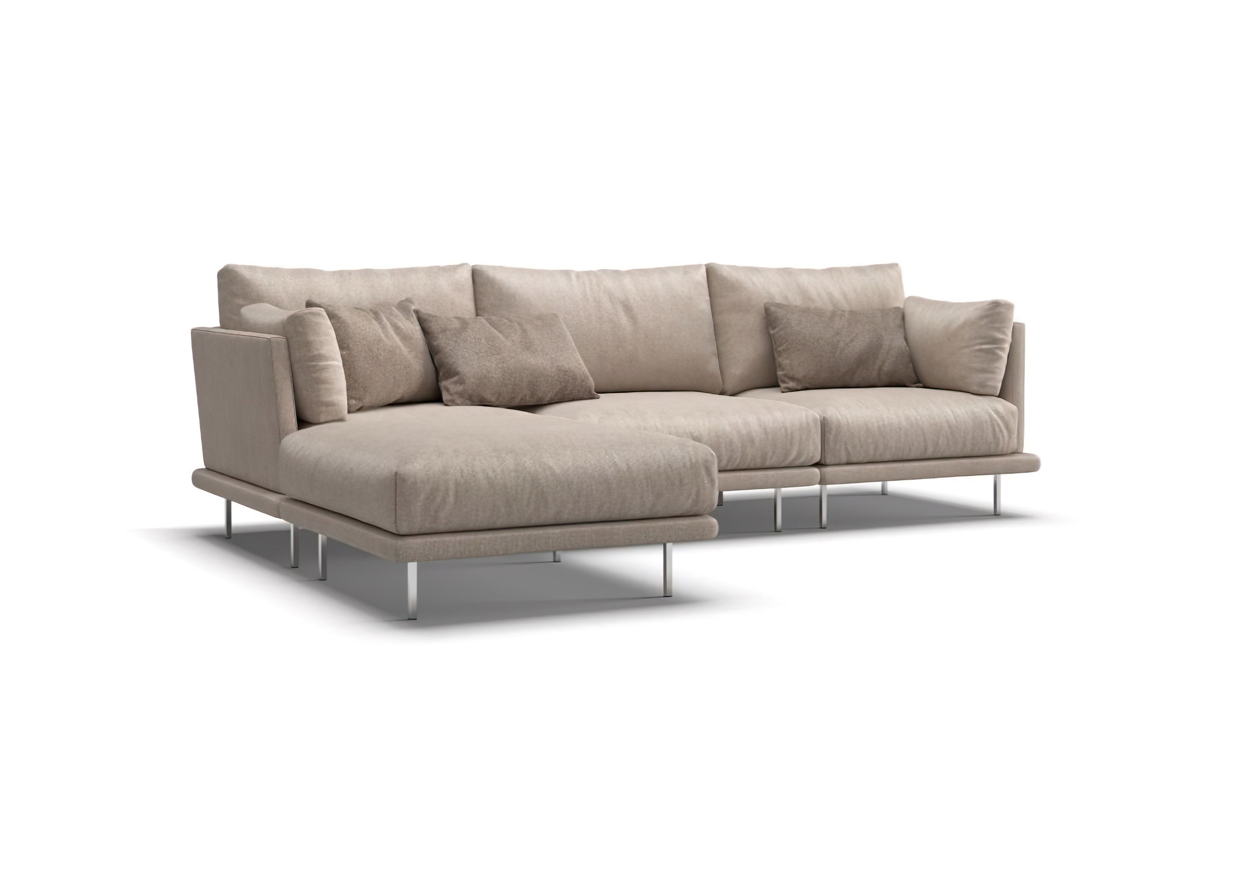 Corner sofa ALFINOSA with pouf