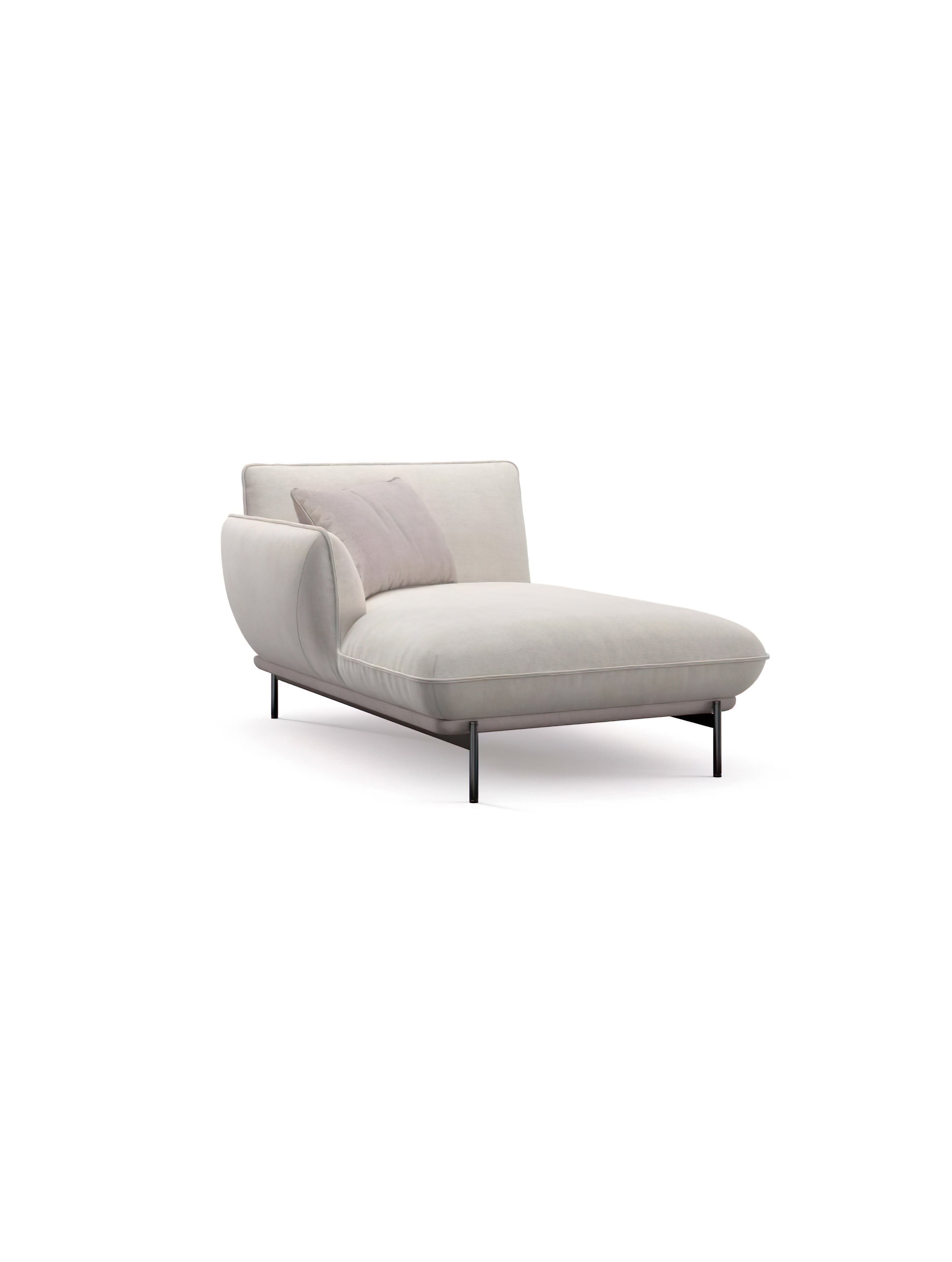 Chaise lounge with armrest LOTUS