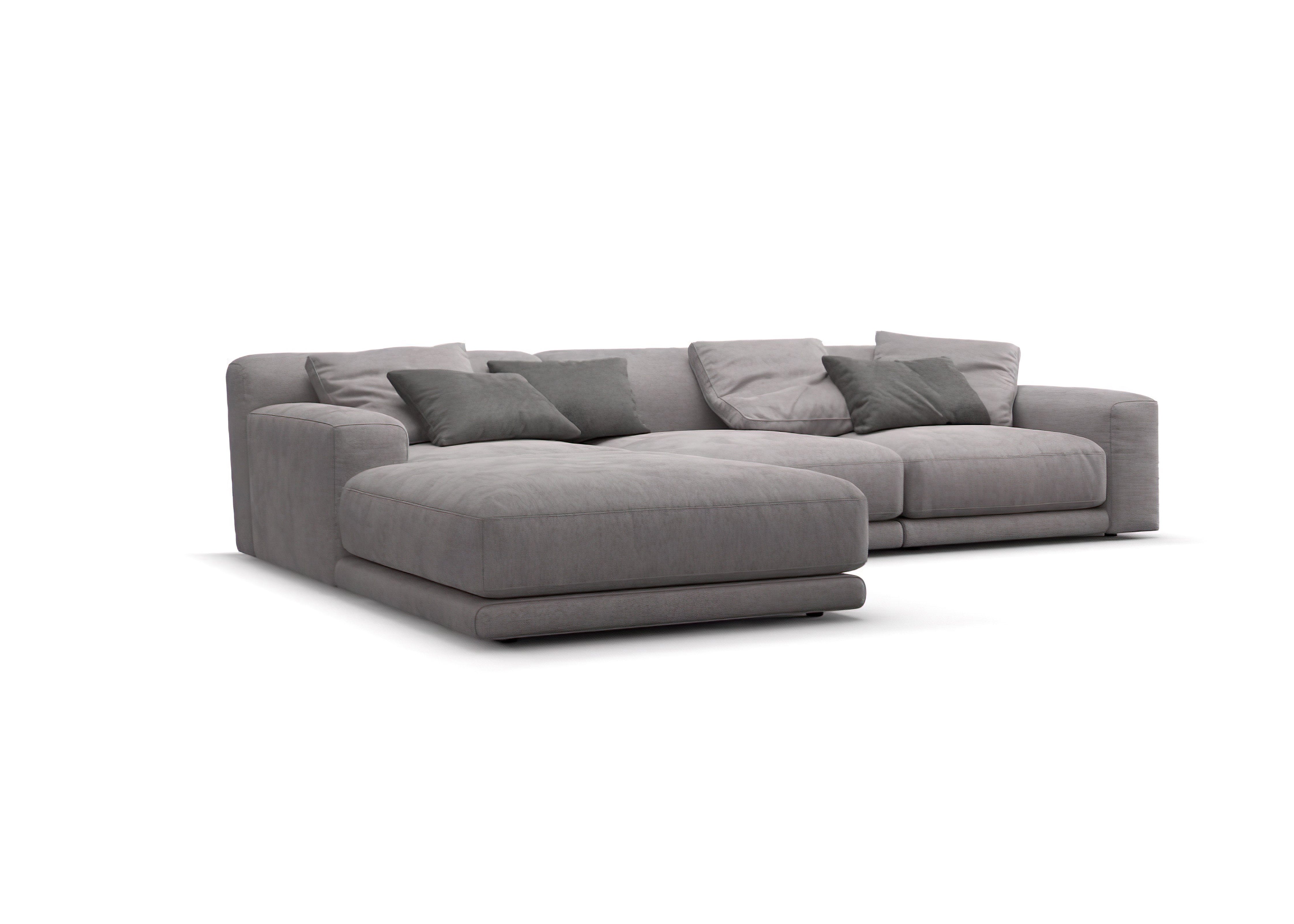 Corner sofa with pouf TUTTO