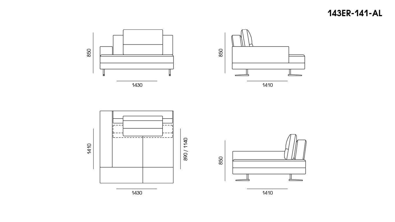 Double sofa ERMES Forres 07