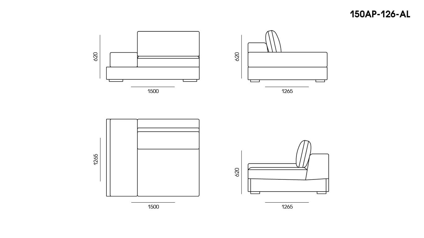 Double sofa APPIANI Grande 90