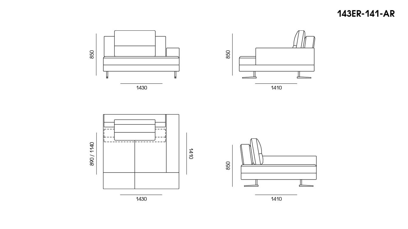 Double sofa ERMES Forres 07