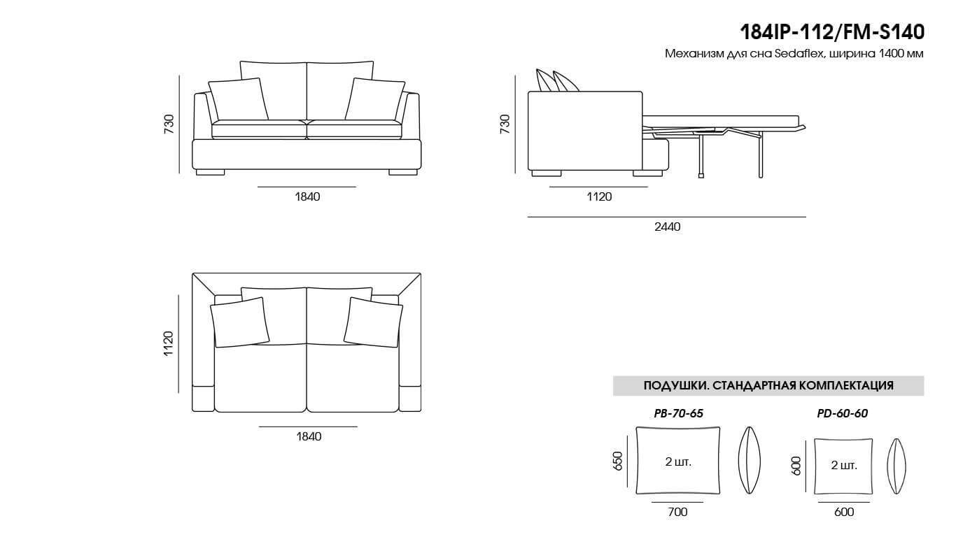 Double sofa IPSONI Milton 13