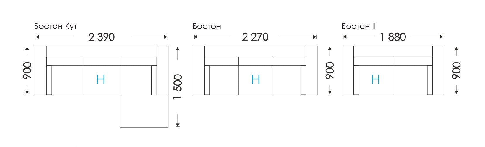 Угловой диван БОСТОН Estetica Darwin 469