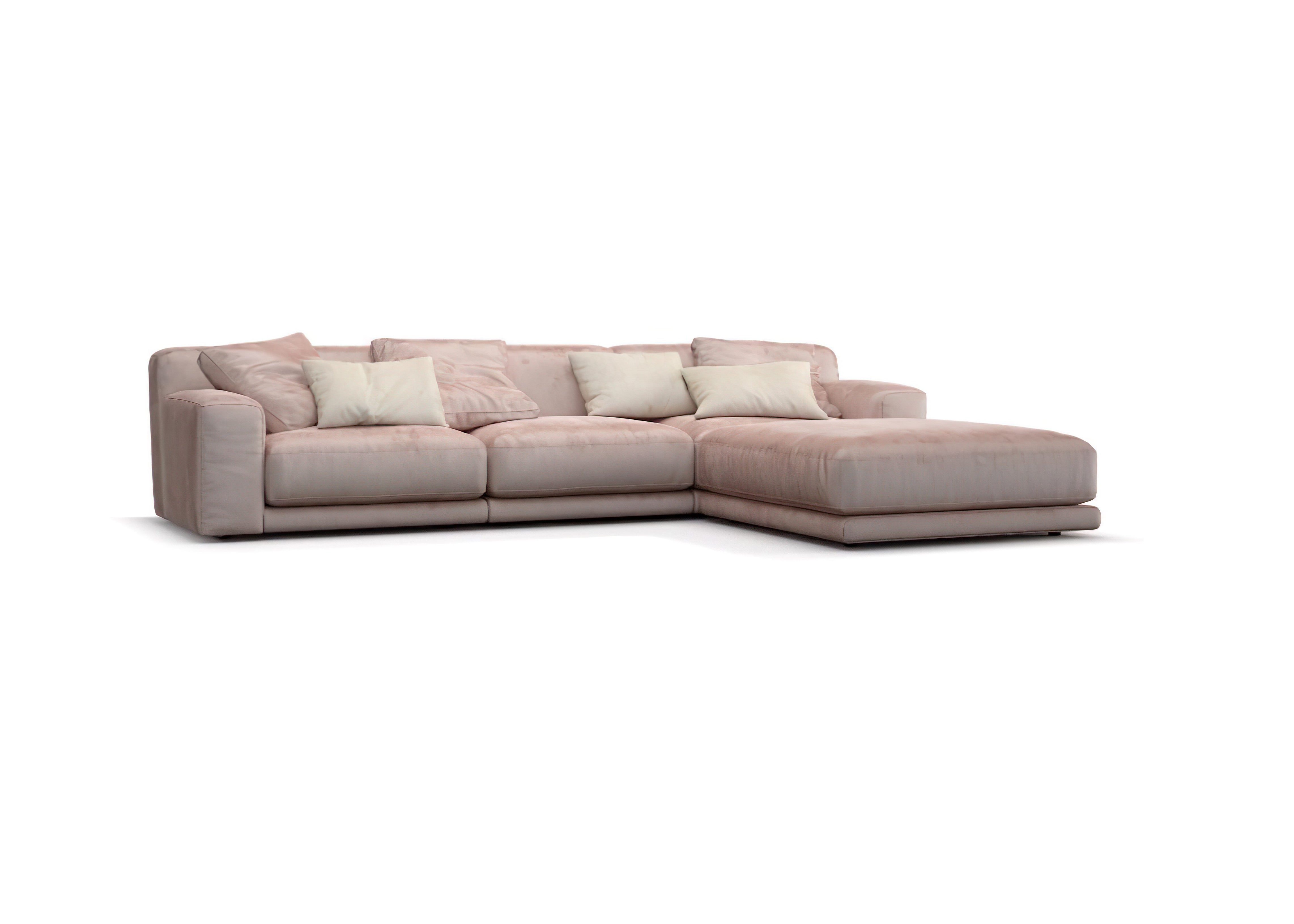 Corner sofa with pouf TUTTO