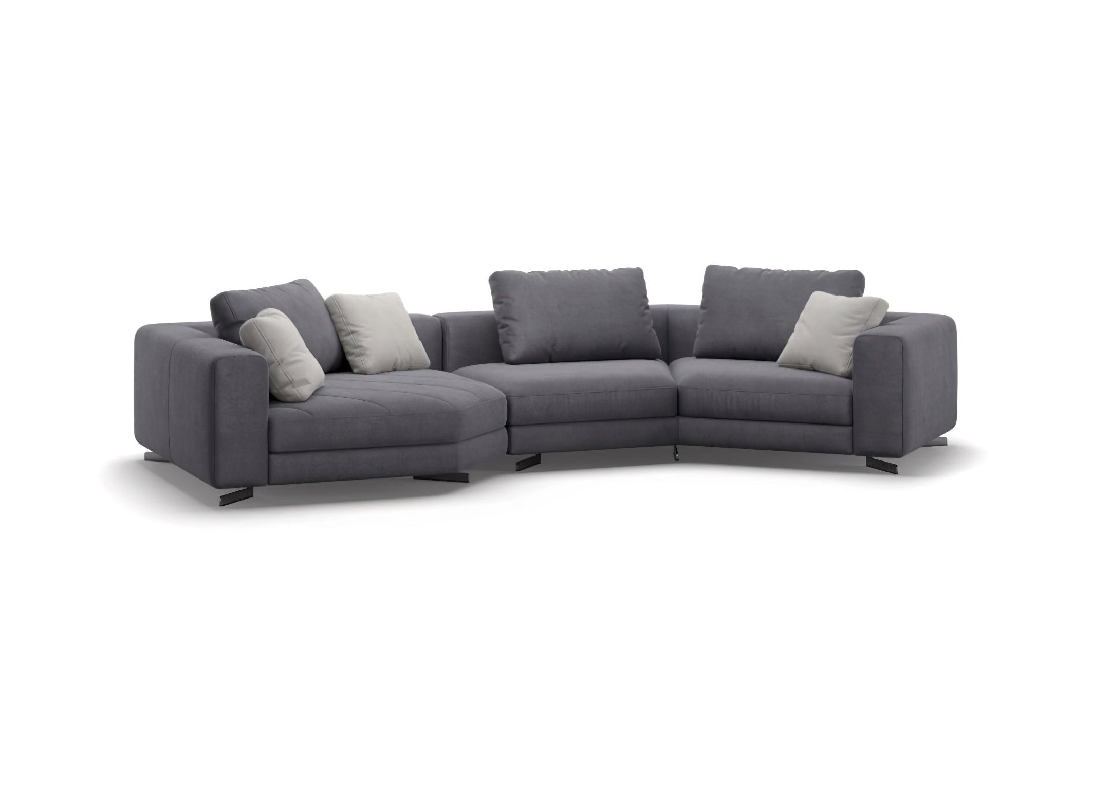 Three-seater curved sofa COIN