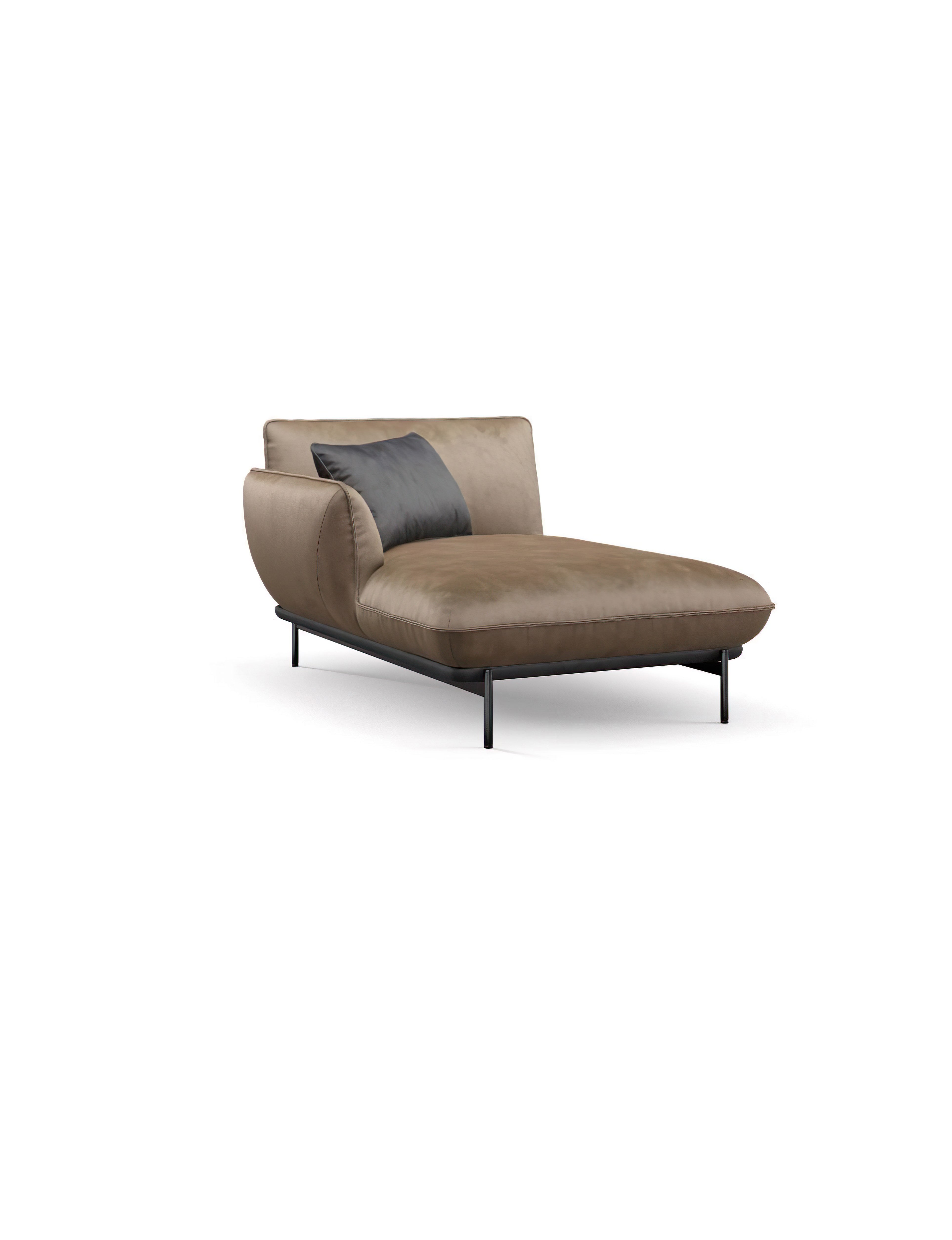 Chaise lounge with armrest LOTUS