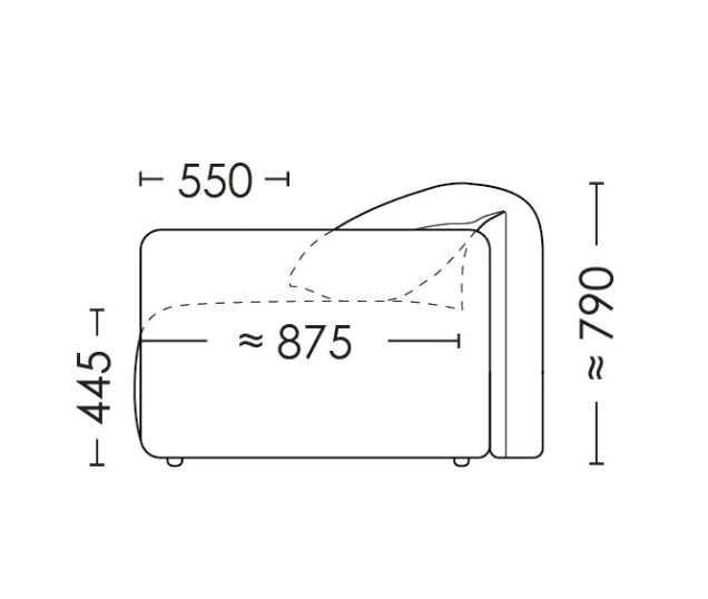 Straight sofa NOLAN Estetica Kolumbus 4