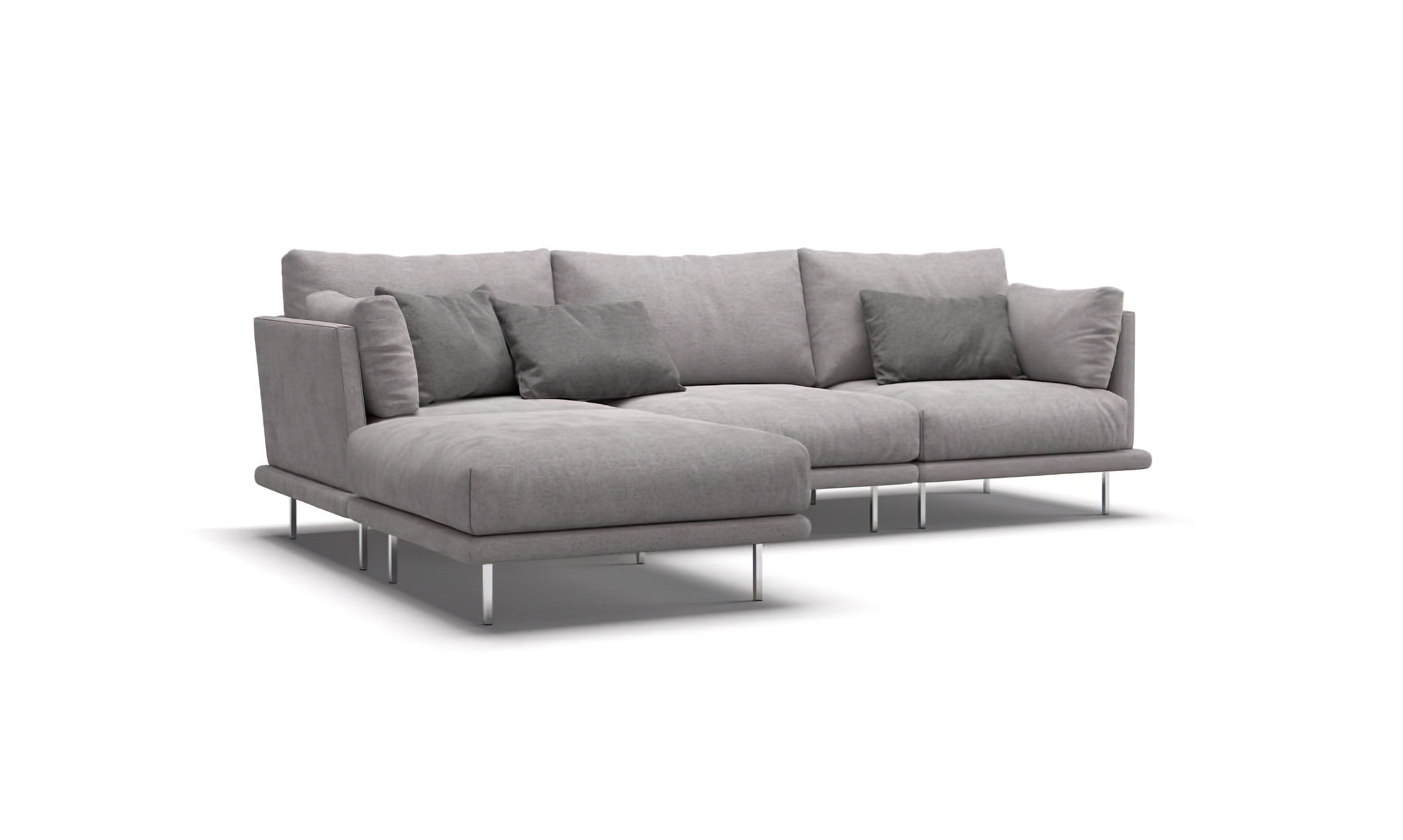 Corner sofa ALFINOSA with pouf