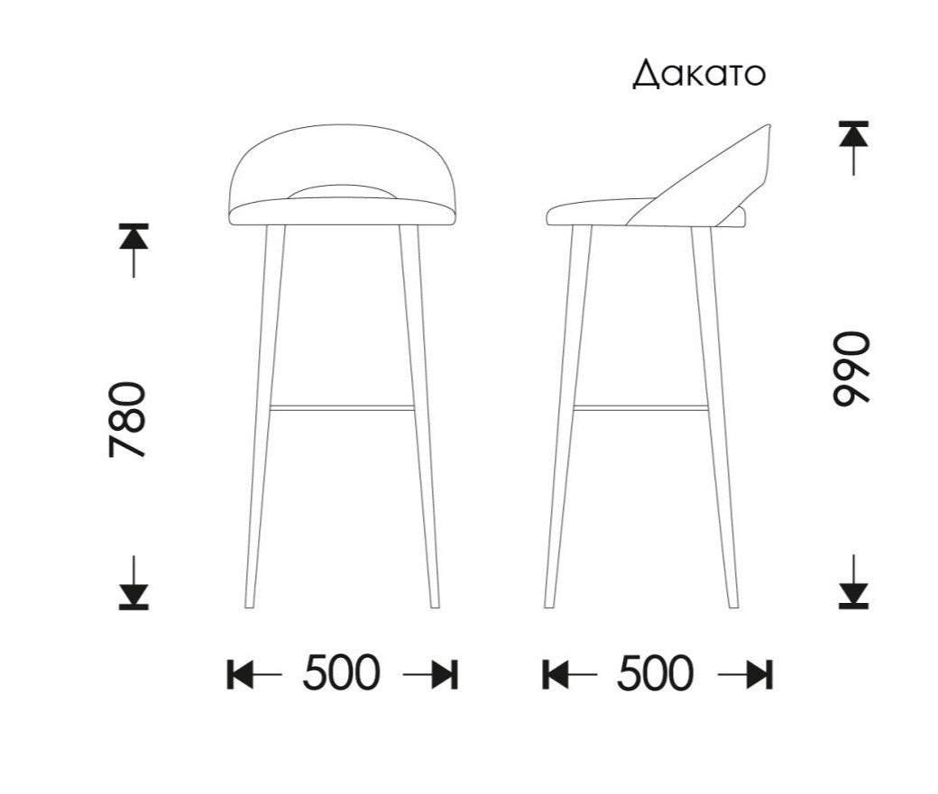 Стул барный Дакато Estetica Bonapart 5